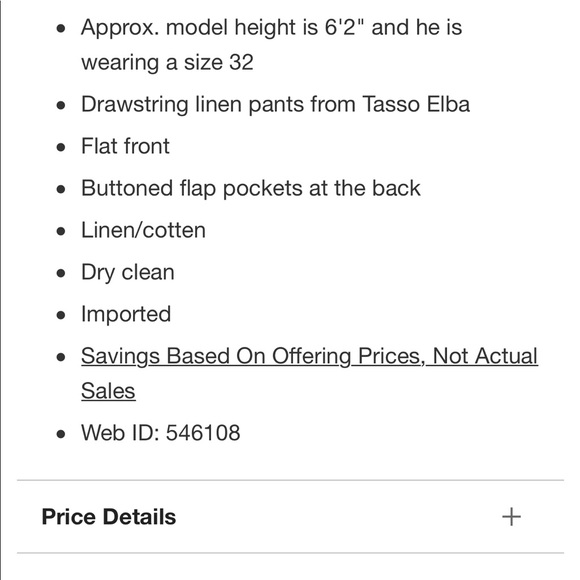 Tasso Elba 💯 linen white pants - Picture 2 of 4